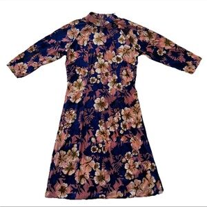 Sifa Fashion Ao Dai Dress Vietnamese 12 US 4/6 Burnout Velvet Floral Traditional